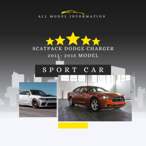 Scatpack Dodge Charger 2011- 2015 Model